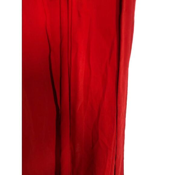 Great Jones Dress Short Sleeve Surplice V-Neck Tie Waist Wrap Maxi Red Small - Picture 9 of 12
